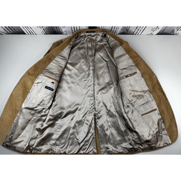 Lands End Mens 42R Classic Corduroy Blazer 100% Cotton 2 Button Jacket Camel Tan - Picture 8 of 16